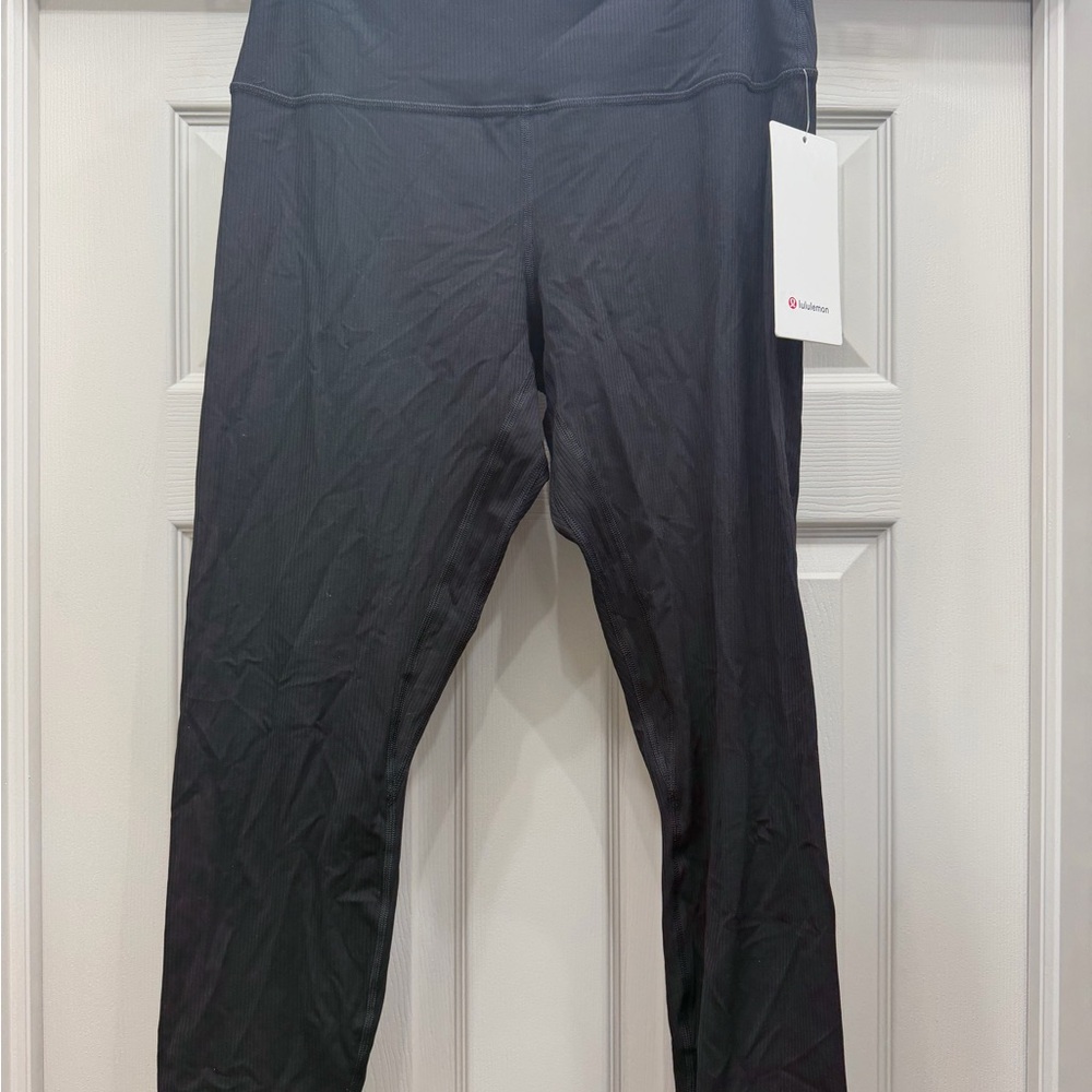 Lululemon Ribbed Black High-Rise Performance Leggings